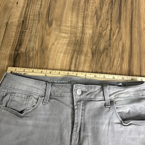 Old Navy Women's Jeans‎ Size 10 Regular Rockstar Mid Rise Gray - Picture 5 of 11